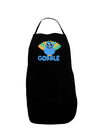 Cute Gobble Turkey Blue Dark Adult Apron-Bib Apron-TooLoud-Black-One-Size-Davson Sales