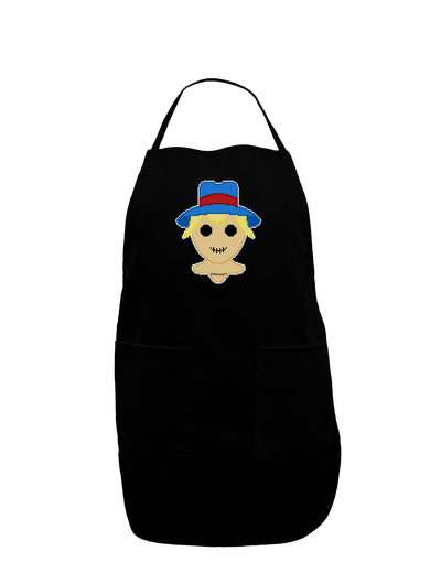 Cute Pixel Scarecrow Dark Adult Apron-Bib Apron-TooLoud-Black-One-Size-Davson Sales