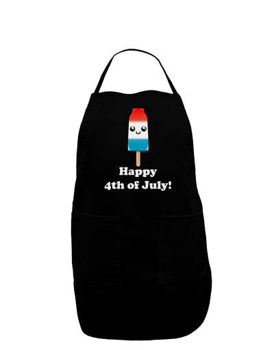 Happy 4th of July Popsicle Dark Adult Apron-Bib Apron-TooLoud-Black-One-Size-Davson Sales