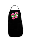 Cute Polka Dot Flip Flops - Pink and Green Dark Adult Apron-Bib Apron-TooLoud-Black-One-Size-Davson Sales