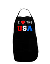 I Love Heart the USA Dark Adult Apron-Bib Apron-TooLoud-Black-One-Size-Davson Sales