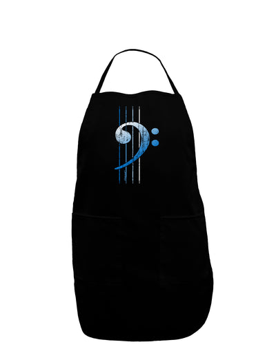 Distressed Bass Strings Dark Adult Apron-Bib Apron-TooLoud-Black-One-Size-Davson Sales