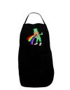 Puking Rainbow Leprechaun Dark Adult Apron-Bib Apron-TooLoud-Black-One-Size-Davson Sales