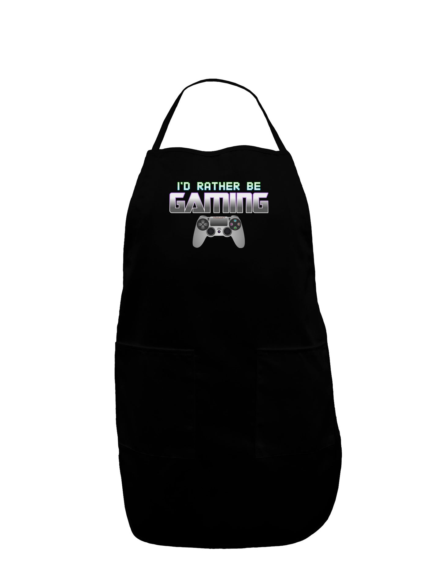 I'd Rather Be Gaming Plus Size Apron-Bib Apron-TooLoud-Black-Plus-Size-Davson Sales