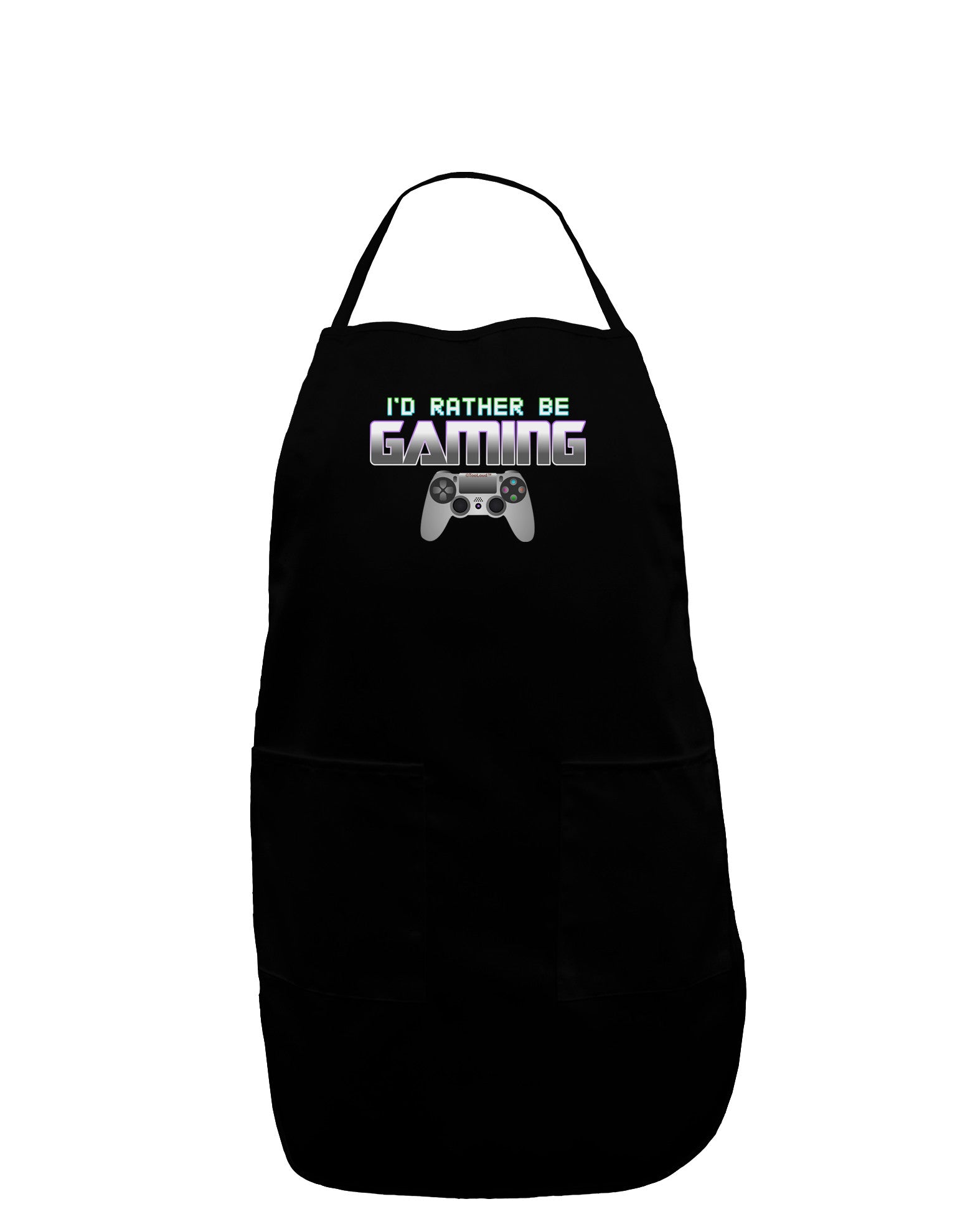 I'd Rather Be Gaming Plus Size Apron-Bib Apron-TooLoud-Black-Plus-Size-Davson Sales