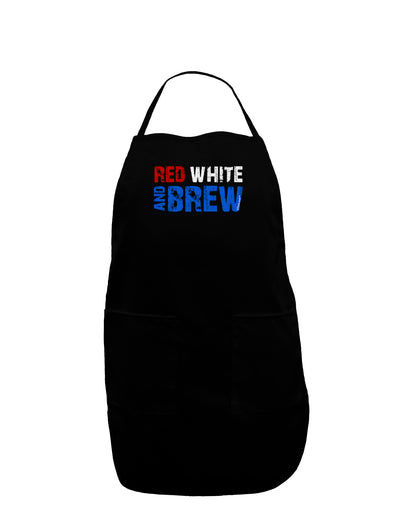 Red White and Brew Color Dark Adult Apron by TooLoud-Bib Apron-TooLoud-Black-One-Size-Davson Sales