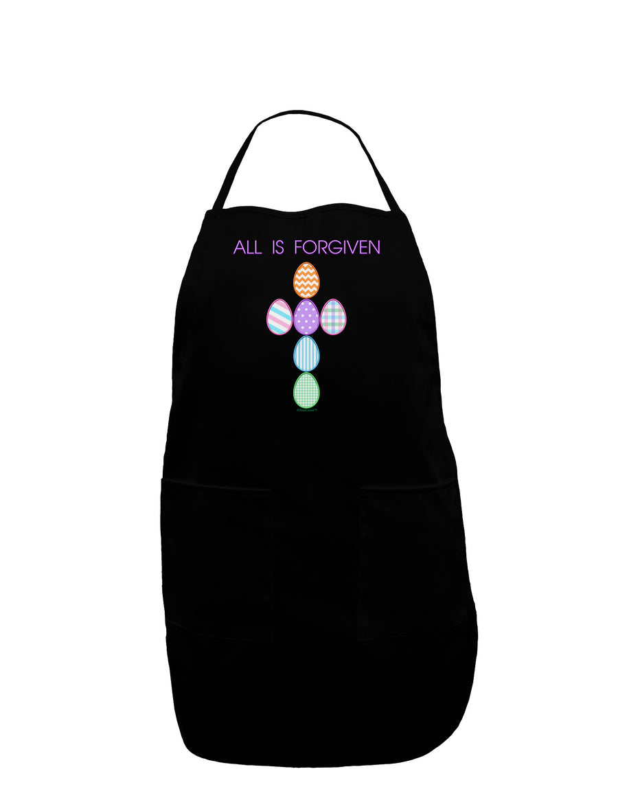 All is forgiven Cross Faux Applique Plus Size Apron-Bib Apron-TooLoud-Black-Plus-Size-Davson Sales