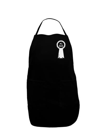 Number One Dad Award Ribbon Dark Adult Apron-Bib Apron-TooLoud-Black-One-Size-Davson Sales