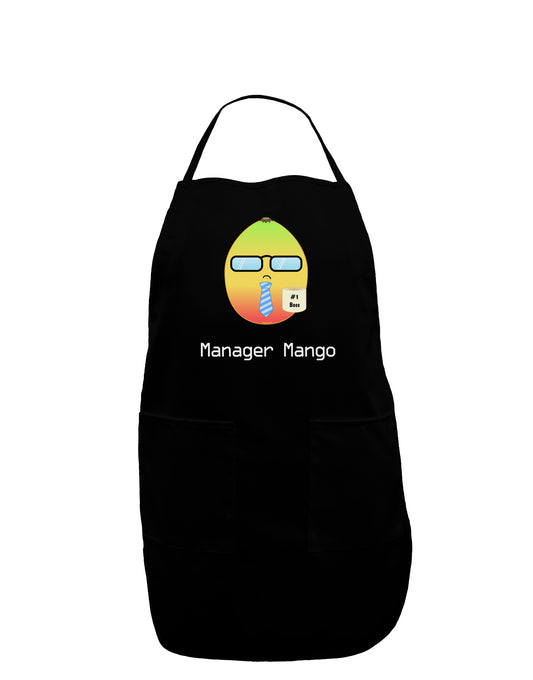 Manager Mango Text Dark Adult Apron-Bib Apron-TooLoud-Black-One-Size-Davson Sales