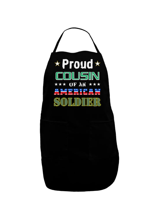 Proud Cousin of an American Soldier Dark Adult Apron-Bib Apron-TooLoud-Black-One-Size-Davson Sales