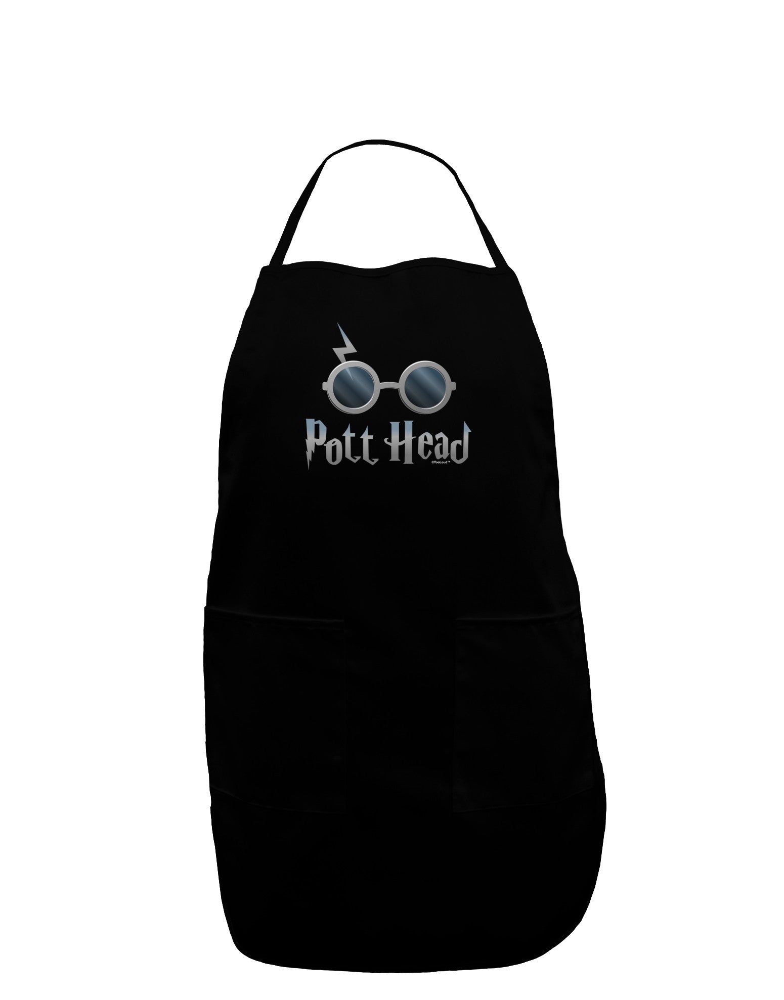 Pott Head Magic Glasses Dark Adult Apron-Bib Apron-TooLoud-Black-One-Size-Davson Sales