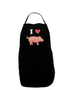 I Heart My Bacon Pig Silhouette Dark Adult Apron by TooLoud-Bib Apron-TooLoud-Black-One-Size-Davson Sales