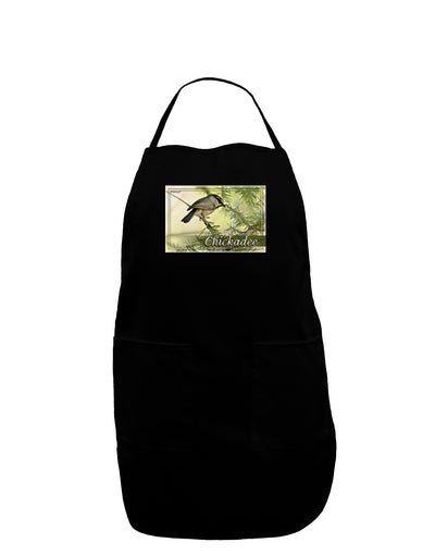 CO Chickadee with Text Dark Adult Apron-Bib Apron-TooLoud-Black-One-Size-Davson Sales