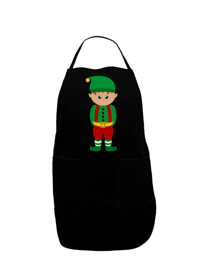 Cute Christmas Elf Boy Dark Adult Apron-Bib Apron-TooLoud-Black-One-Size-Davson Sales