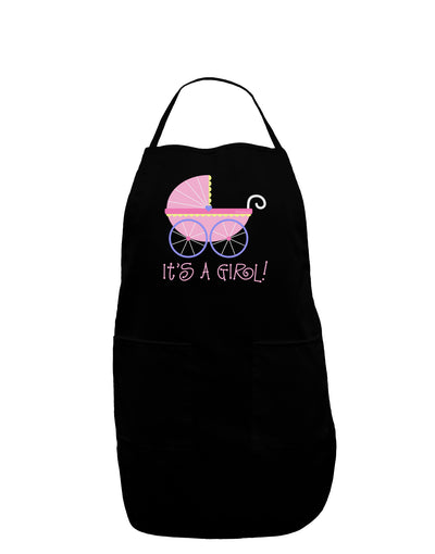 It's a Girl - Baby Carriage Dark Adult Apron-Bib Apron-TooLoud-Black-One-Size-Davson Sales