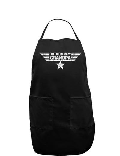 Top Grandpa Father's Day Dark Adult Apron-Bib Apron-TooLoud-Black-One-Size-Davson Sales