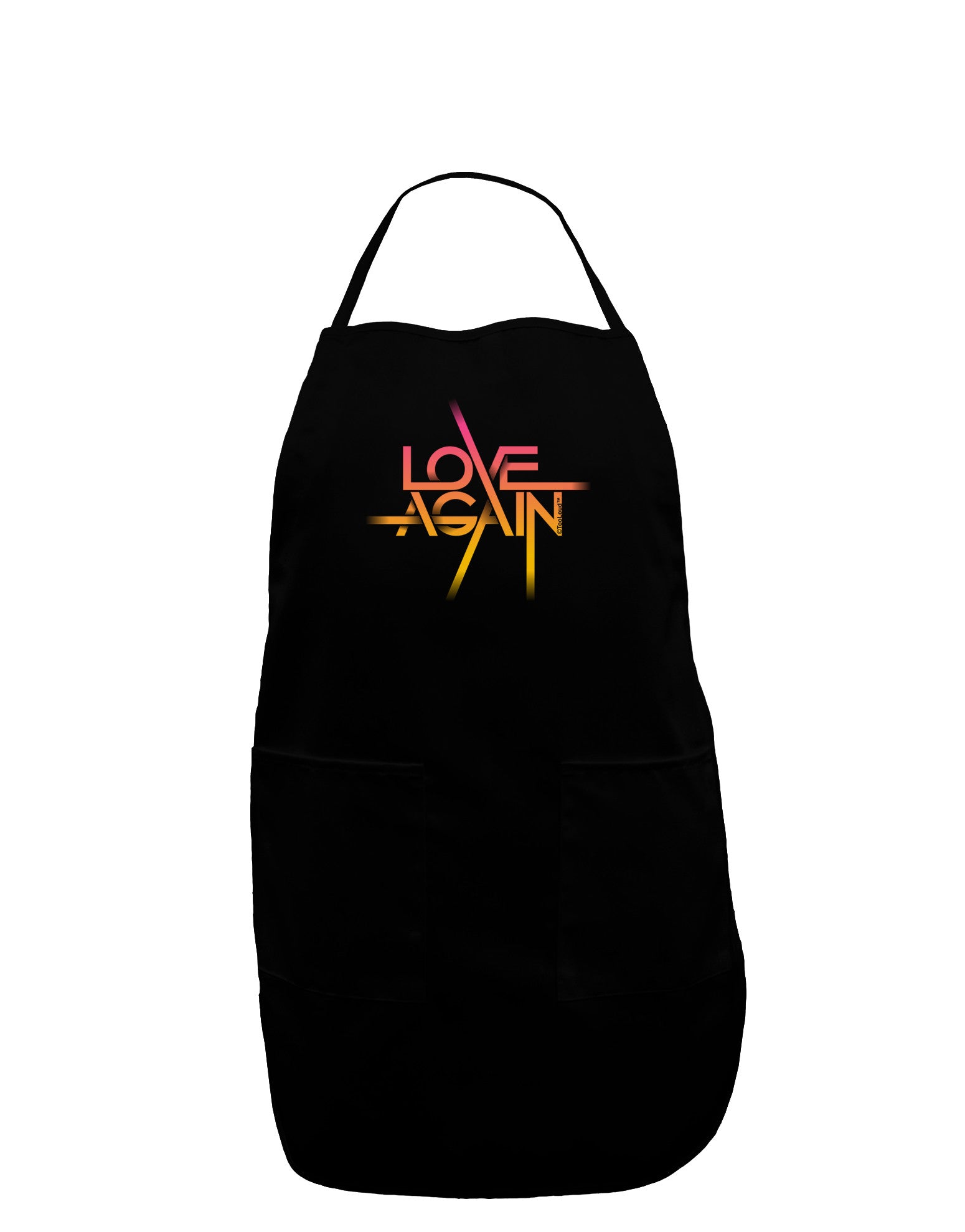 Love Again Typography Dark Adult Apron-Bib Apron-TooLoud-Black-One-Size-Davson Sales