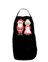 Cute Mr and Mrs Santa Claus Couple Christmas Dark Adult Apron-Bib Apron-TooLoud-Black-One-Size-Davson Sales