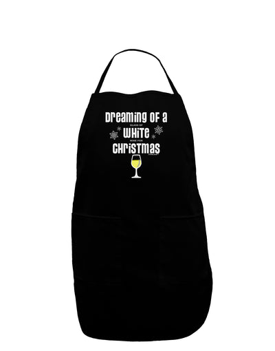 White Wine For Christmas Dark Adult Apron-Bib Apron-TooLoud-Black-One-Size-Davson Sales