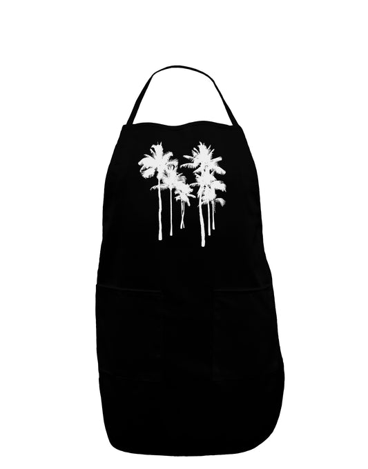 Palm Rows Silhouette Dark Adult Apron-Bib Apron-TooLoud-Black-One-Size-Davson Sales