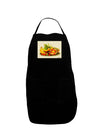 Watercolor Fruit Bowl 2 Dark Adult Apron-Bib Apron-TooLoud-Black-One-Size-Davson Sales