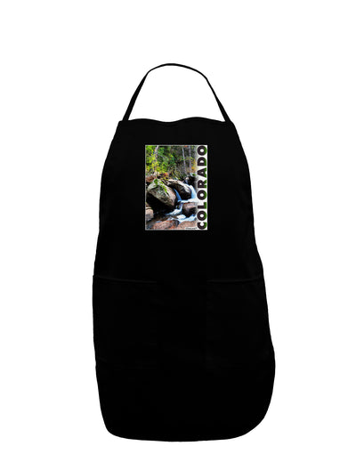 Rockies River with Text Dark Adult Apron-Bib Apron-TooLoud-Black-One-Size-Davson Sales