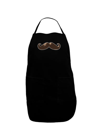 Big Brown Mustache Dark Adult Apron-Bib Apron-TooLoud-Black-One-Size-Davson Sales