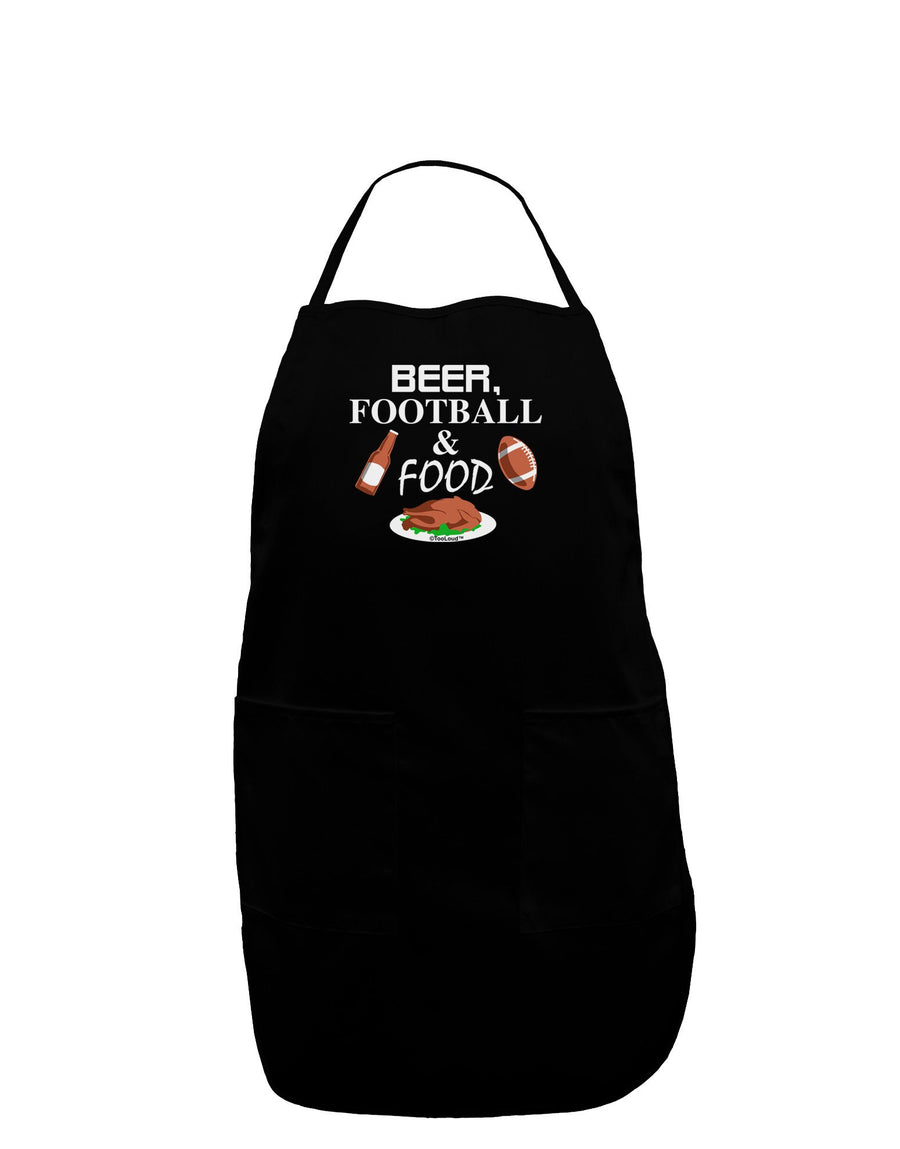 Beer Football Food Dark Adult Apron-Bib Apron-TooLoud-Black-One-Size-Davson Sales