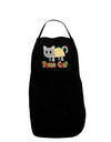 Cute Taco Cat Design Text Dark Adult Apron by TooLoud-Bib Apron-TooLoud-Black-One-Size-Davson Sales