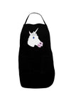 Fanciful Unicorn Dark Adult Apron-Bib Apron-TooLoud-Black-One-Size-Davson Sales