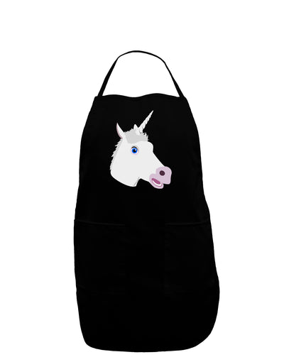 Fanciful Unicorn Dark Adult Apron-Bib Apron-TooLoud-Black-One-Size-Davson Sales