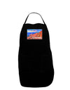 Colorado Mtn Sunset Soaked WaterColor Dark Adult Apron-Bib Apron-TooLoud-Black-One-Size-Davson Sales