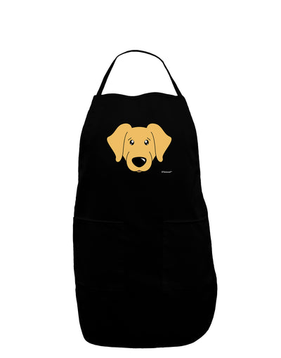 Cute Golden Retriever Dog Dark Adult Apron by TooLoud-Bib Apron-TooLoud-Black-One-Size-Davson Sales