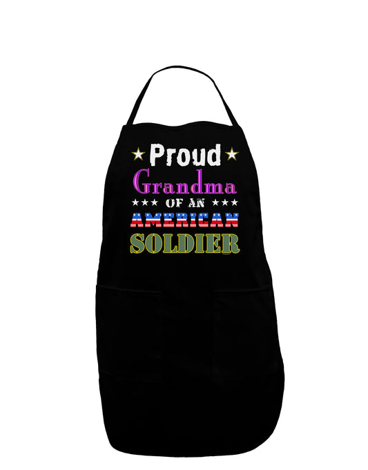 Proud Grandma of an American Soldier Dark Adult Apron-Bib Apron-TooLoud-Black-One-Size-Davson Sales