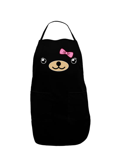 Kyu-T Face - Beartholomea Cute Girl Bear Dark Adult Apron-Bib Apron-TooLoud-Black-One-Size-Davson Sales