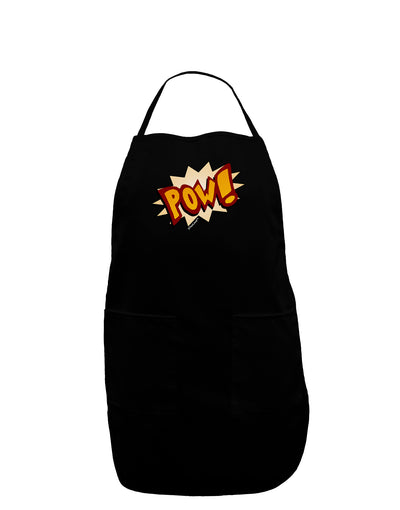 Onomatopoeia POW Dark Adult Apron-Bib Apron-TooLoud-Black-One-Size-Davson Sales