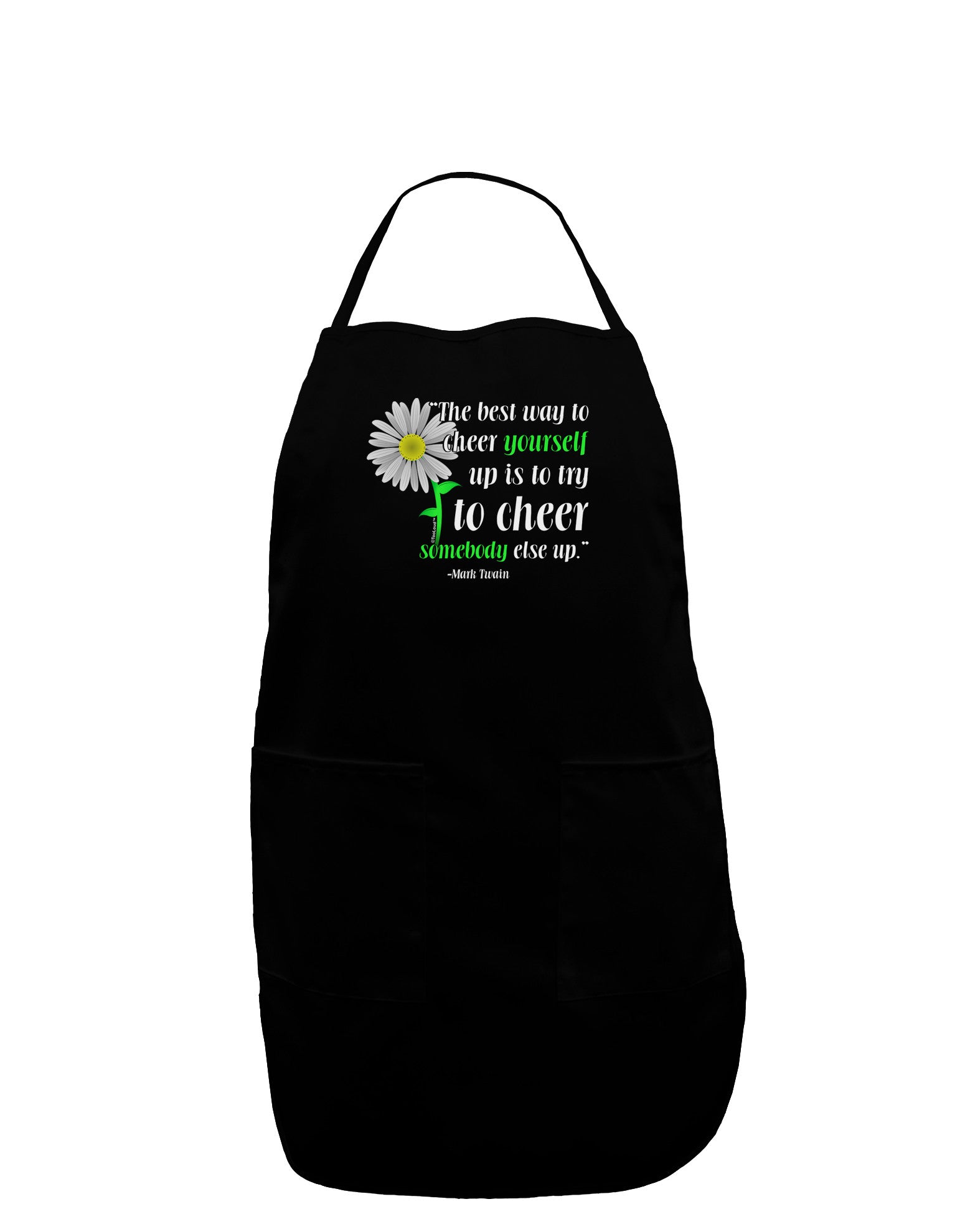 Cheer Yourself Up Mark Twain Plus Size Dark Apron-Bib Apron-TooLoud-Black-Plus-Size-Davson Sales