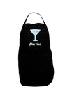 Cute Martini Text Dark Adult Apron-Bib Apron-TooLoud-Black-One-Size-Davson Sales