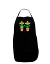Fiesta Cactus Couple Dark Adult Apron-Bib Apron-TooLoud-Black-One-Size-Davson Sales