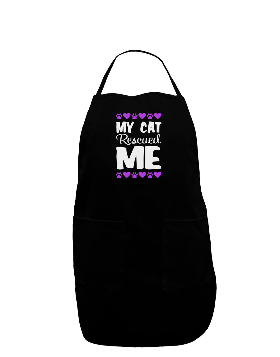 My Cat Rescued Me Plus Size Apron-Bib Apron-TooLoud-Black-Plus-Size-Davson Sales