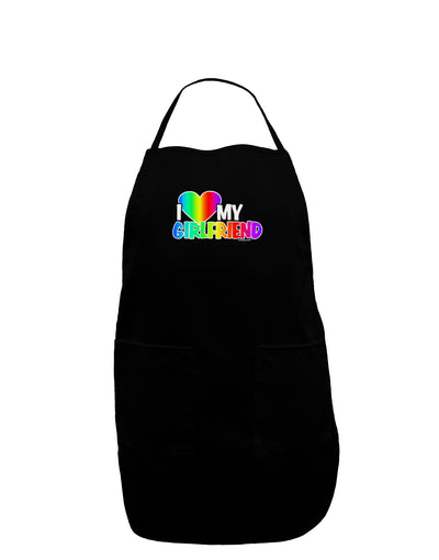 I Heart My Girlfriend - Rainbow Dark Adult Apron-Bib Apron-TooLoud-Black-One-Size-Davson Sales