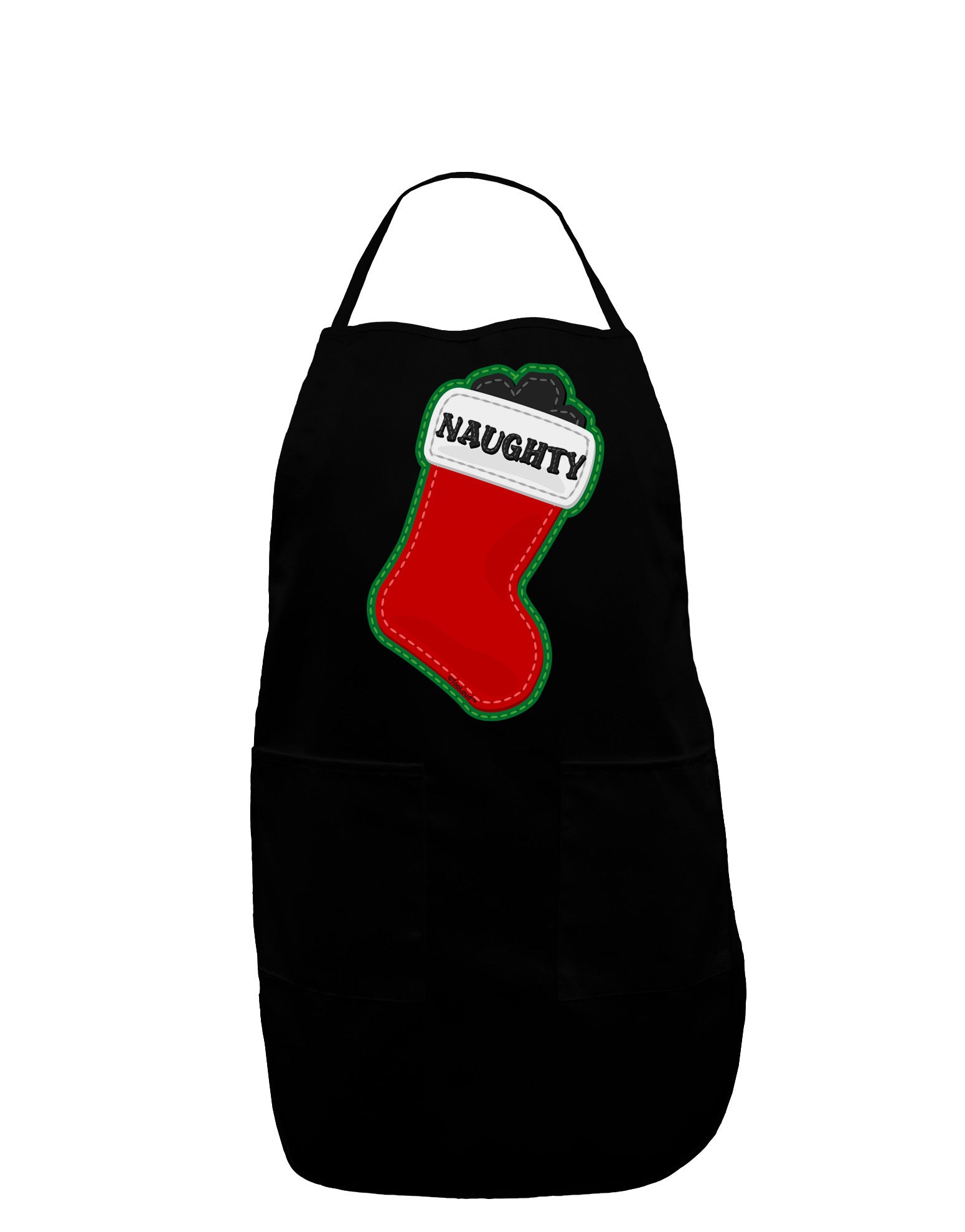Naughty Coal Cute Christmas Stocking Dark Adult Apron-Bib Apron-TooLoud-Black-One-Size-Davson Sales