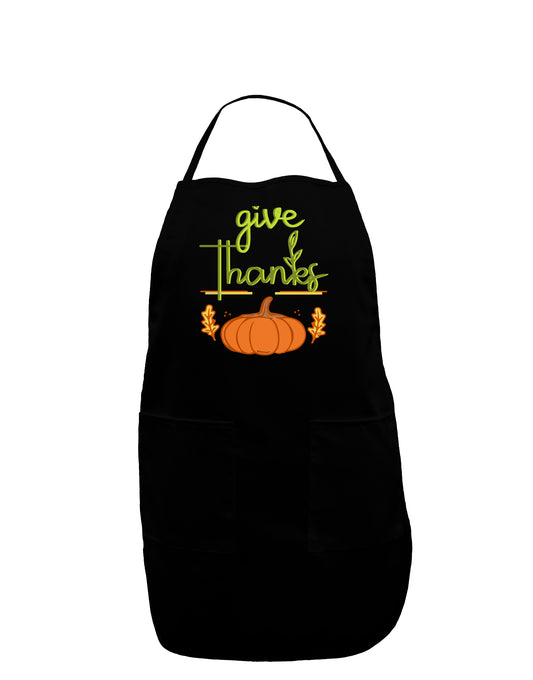 Give Thanks Dark Plus Size Dark Apron-Bib Apron-TooLoud-Black-Plus-Size-Davson Sales