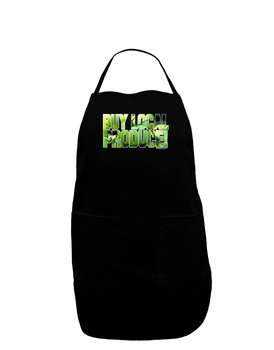 Buy Local - Green Tomatoes Text Plus Size Apron-Bib Apron-TooLoud-Black-Plus-Size-Davson Sales