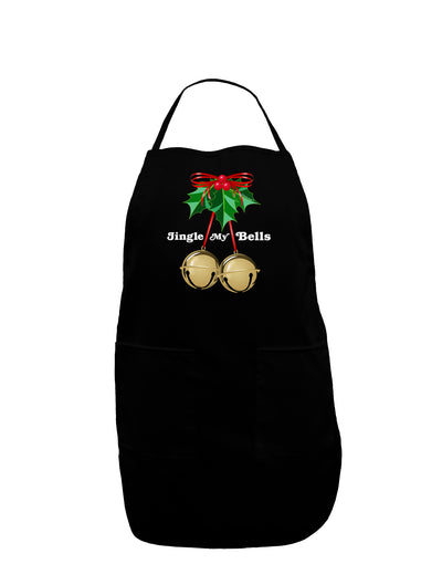 Jingle My Bells Dark Adult Apron-Bib Apron-TooLoud-Black-One-Size-Davson Sales