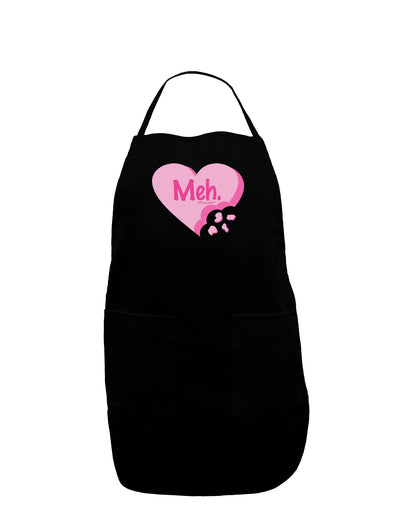 Meh Candy Heart - Valentines Day Dark Adult Apron by TooLoud-Bib Apron-TooLoud-Black-One-Size-Davson Sales