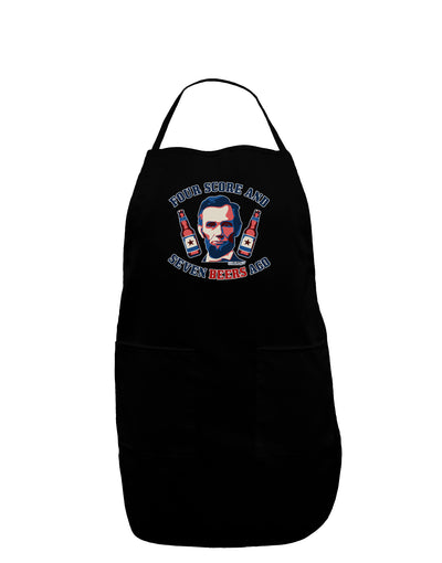 Seven Beers Ago - Lincoln Dark Adult Apron-Bib Apron-TooLoud-Black-One-Size-Davson Sales