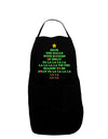 Deck the Halls Lyrics Christmas Tree Dark Adult Apron-Bib Apron-TooLoud-Black-One-Size-Davson Sales