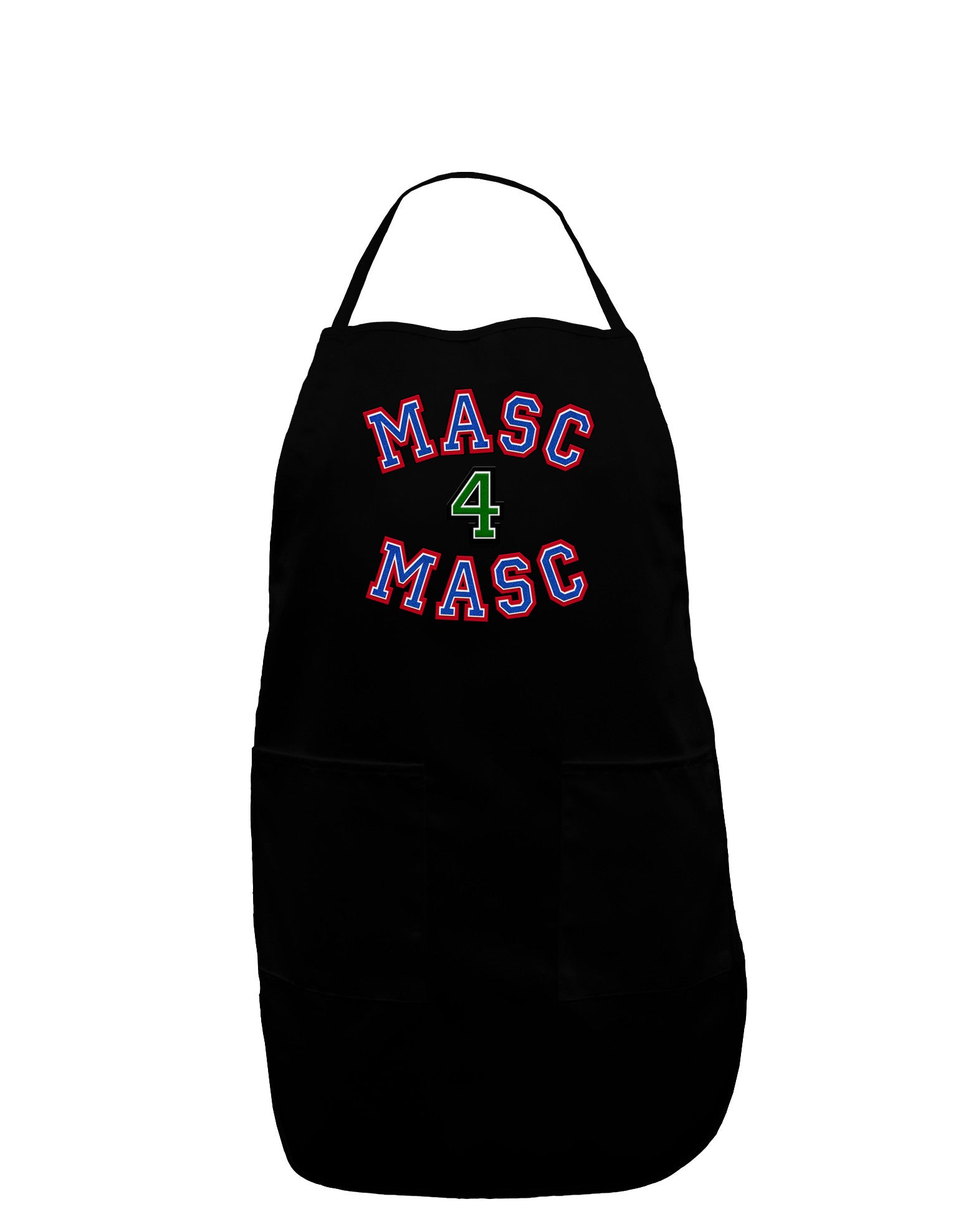 Masc 4 Masc College Stud Dark Adult Apron by-Bib Apron-TooLoud-Black-One-Size-Davson Sales