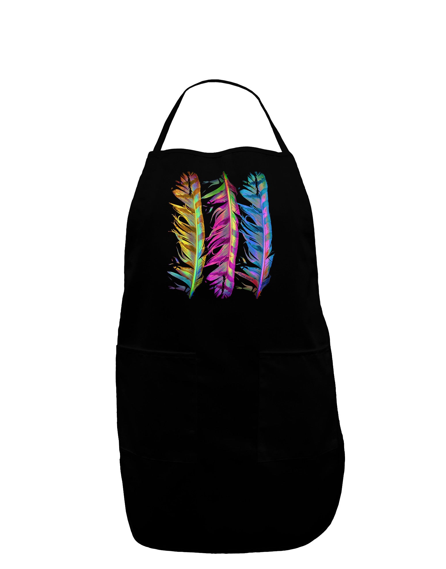Magic Feathers Dark Adult Apron-Bib Apron-TooLoud-Black-One-Size-Davson Sales